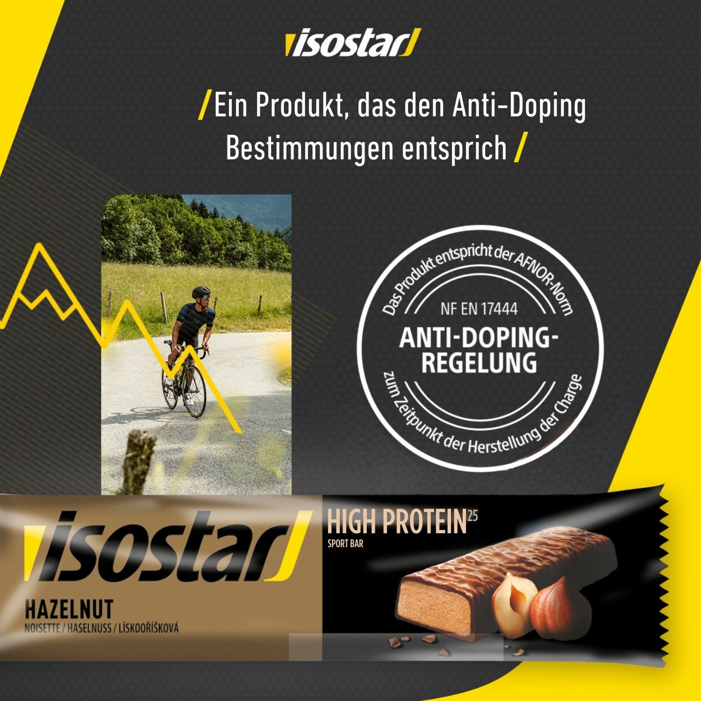 ISOSTAR HIGH PROTEIN 25 SPORT BAR Hazelnut 30er Karton