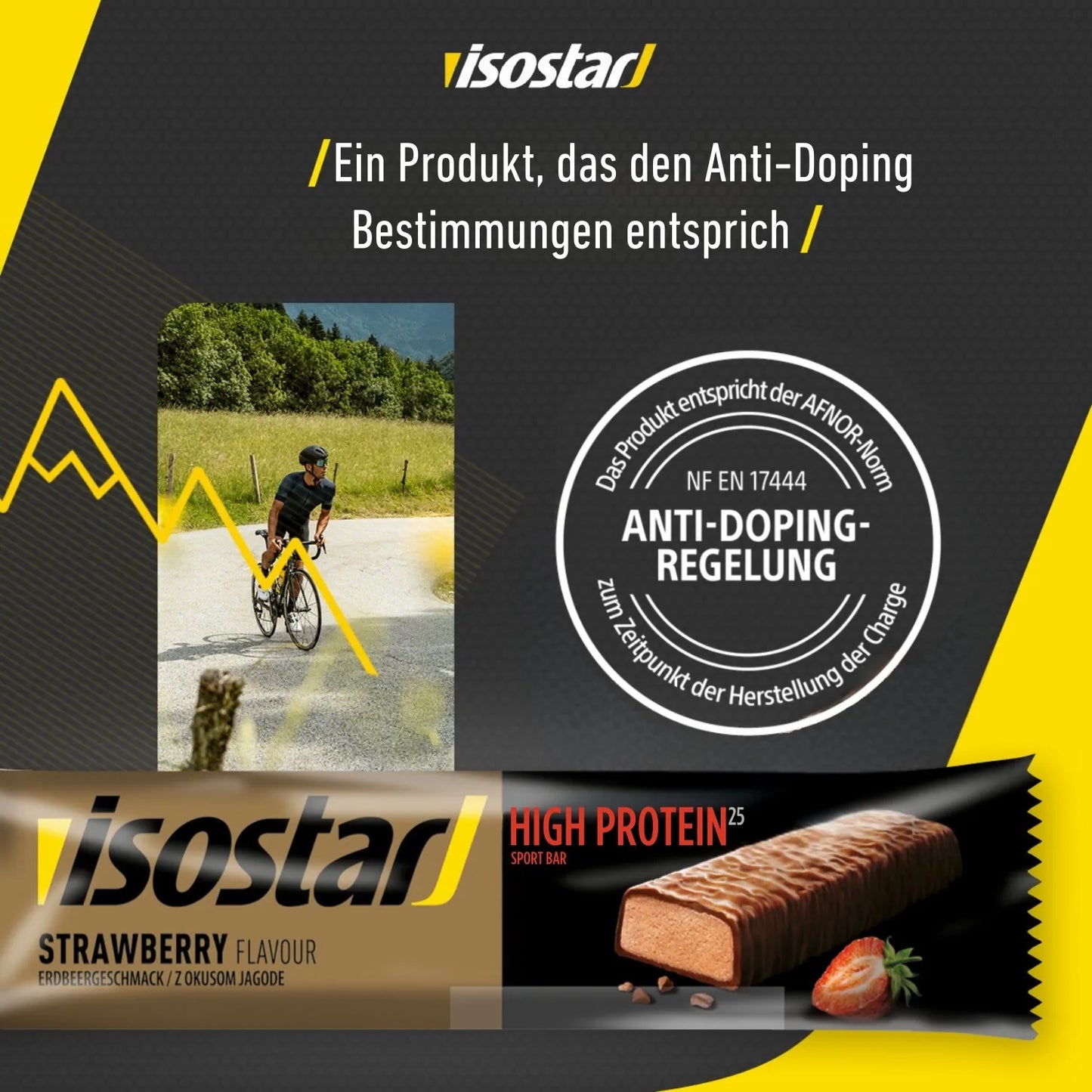 ISOSTAR HIGH PROTEIN 25 SPORT BAR Strawberry 30er Karton