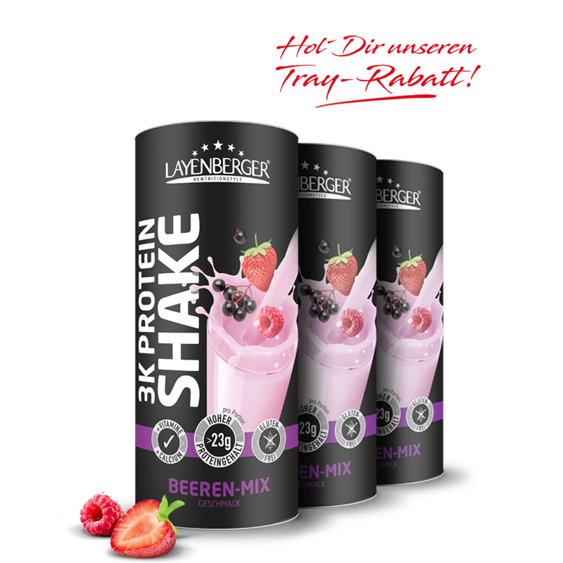 3K PROTEIN SHAKE Beeren-Mix 3er Karton