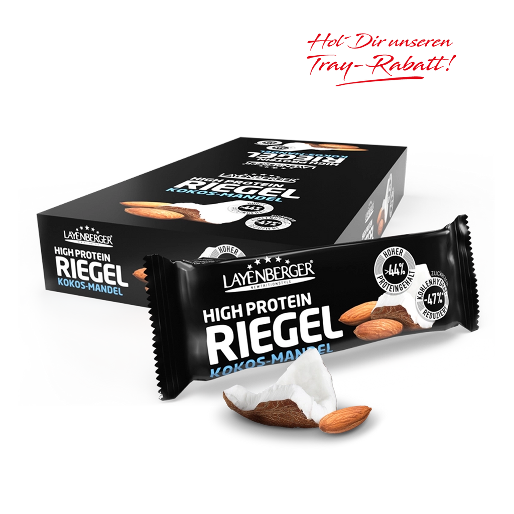 HIGH PROTEIN RIEGEL Kokos-Mandel 18er Karton