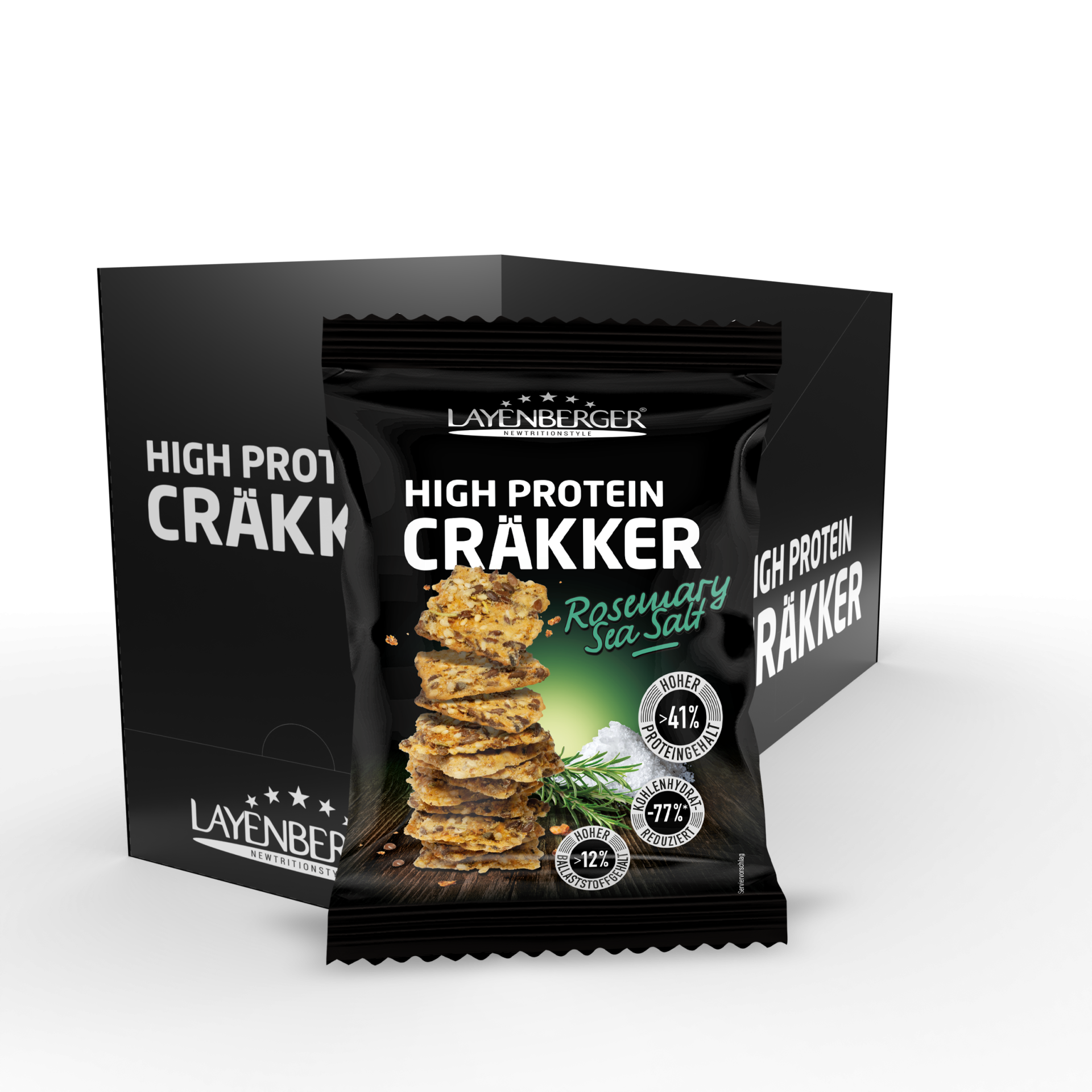 HIGH PROTEIN CRÄKKER Rosemary Sea Salt - LAYENBERGER Nutrition Group GmbH