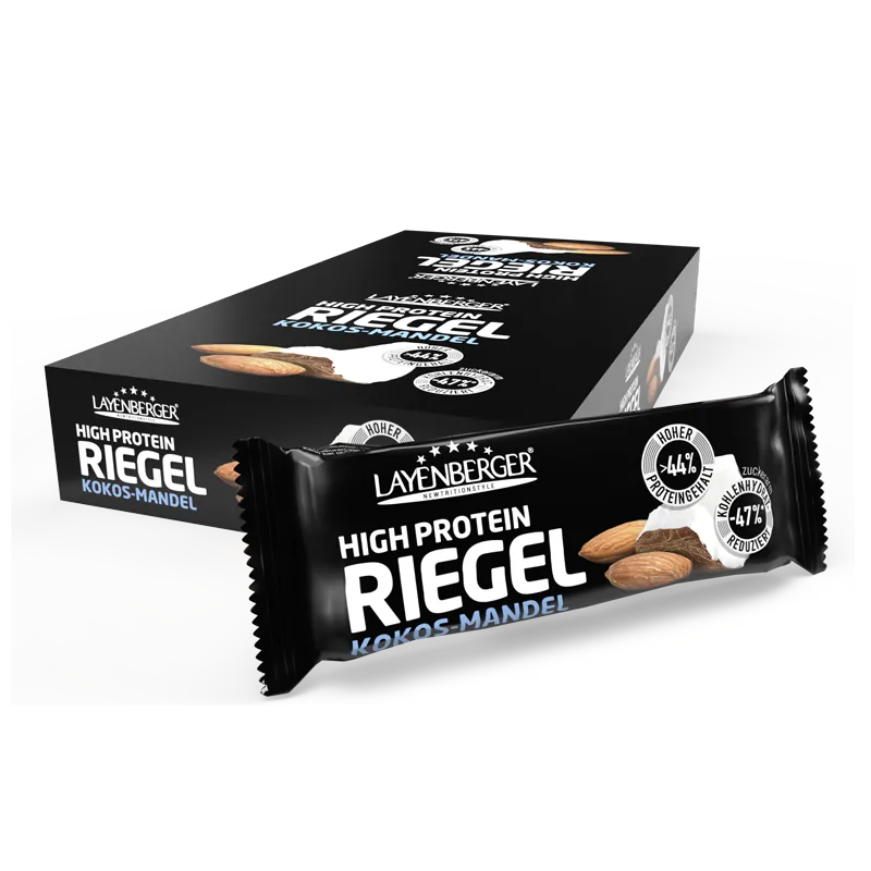 HIGH PROTEIN RIEGEL Kokos-Mandel 18er Karton