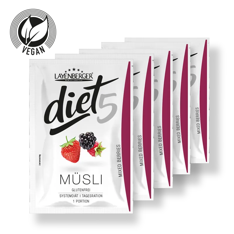 DIET5 MÜSLI 5er Tagesration Mixed Berries - LAYENBERGER Nutrition Group GmbH